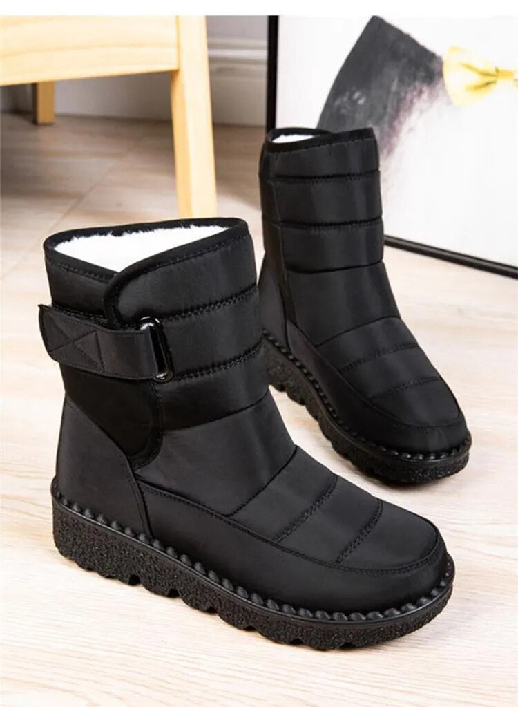 Women's Plush Lined Non Slip Waterproof Winter Snow Boots