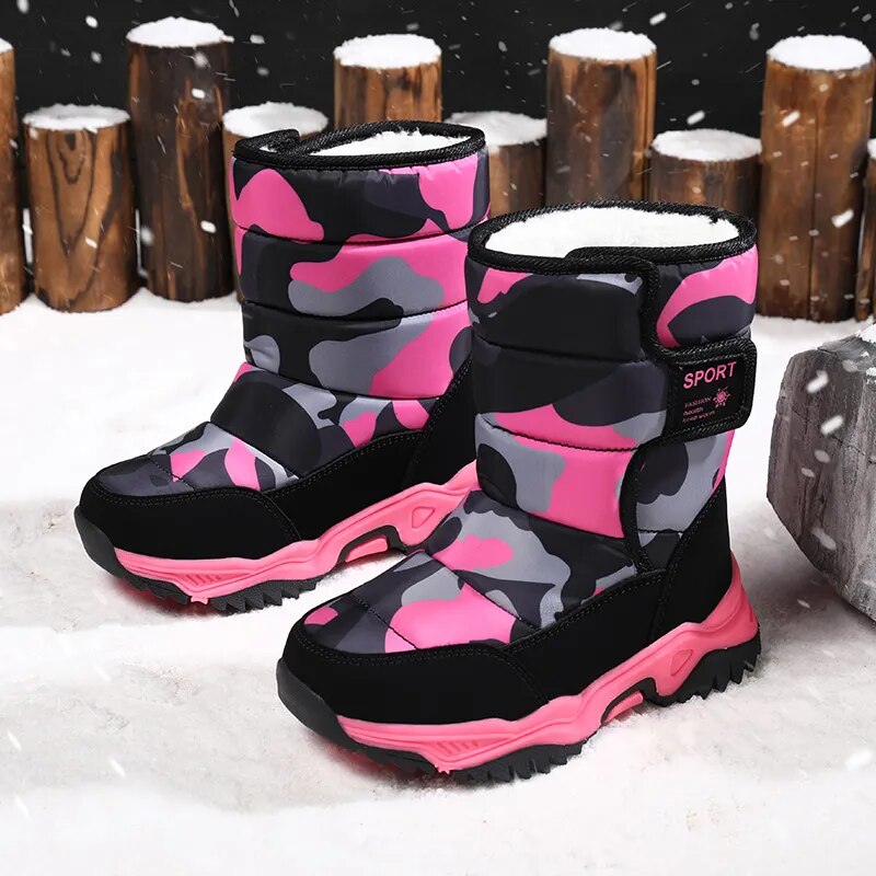 Waterproof Plush Children's Winter Boots