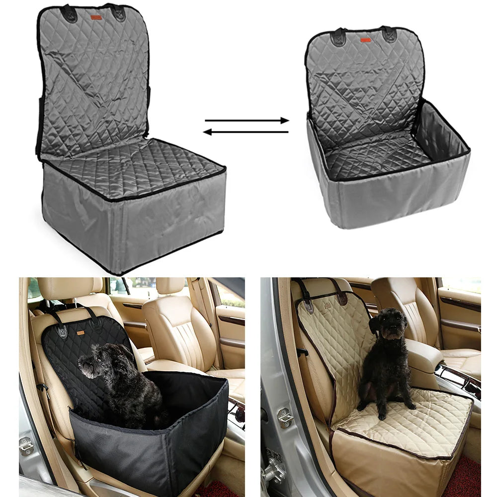 2 in 1Waterproof Oxford Pet Carriers Dog Car Seat Cover Folding Hammock Mat Carrying for Dogs Cats Transportin Safety Belt Cushi