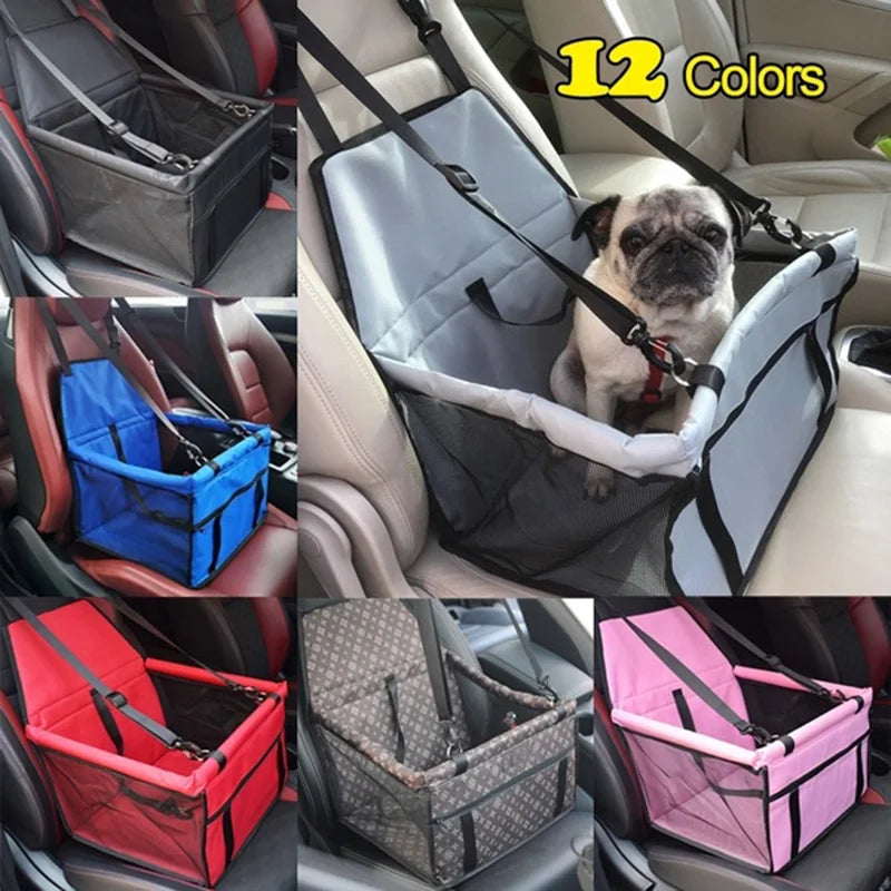 2 in 1Waterproof Oxford Pet Carriers Dog Car Seat Cover Folding Hammock Mat Carrying for Dogs Cats Transportin Safety Belt Cushi