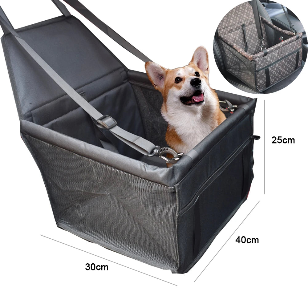 2 in 1Waterproof Oxford Pet Carriers Dog Car Seat Cover Folding Hammock Mat Carrying for Dogs Cats Transportin Safety Belt Cushi