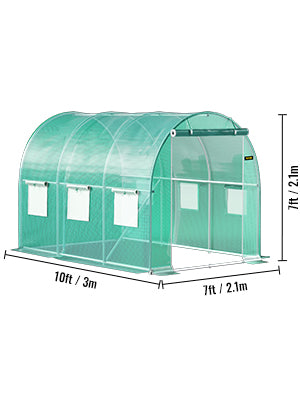 VEVOR Walk-in Galvanized Framed Tunnel Greenhouse & Waterproof Cover