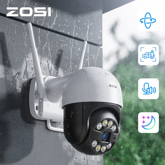 ZOSI Wifi PTZ Camera 2MP 3MP Starlight Night Vison Surveillance Outdoor IP Camera 2-Way Audio AI Human Detect Wireless Camera - littleblackbears