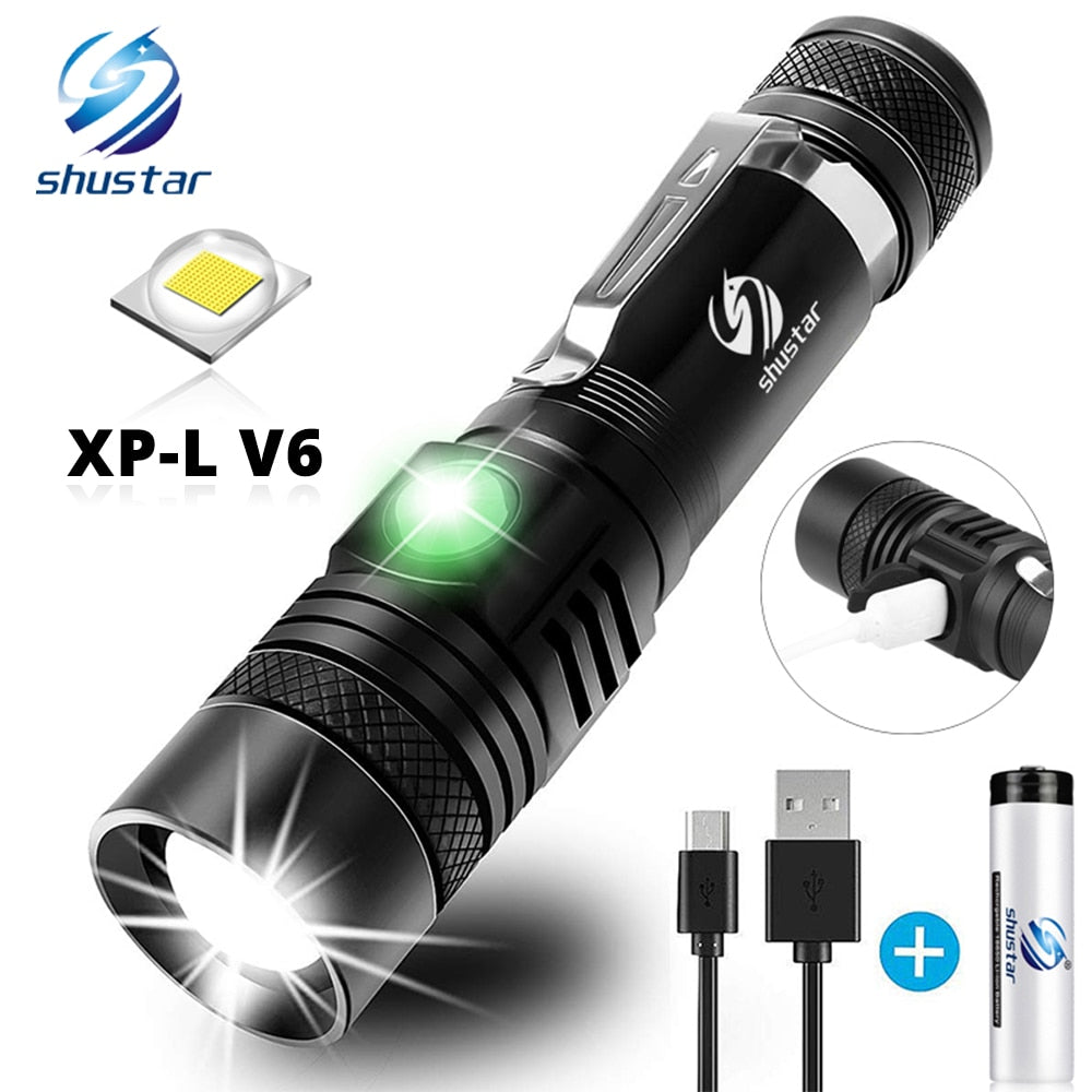 Ultra Bright LED Flashlight Waterproof Zoomable & 4 lighting modes